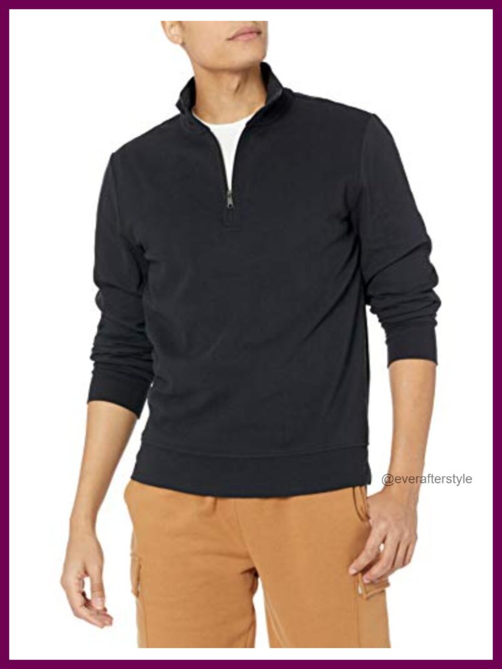 Men's Lightweight French Terry Quarter-Zip Mock Neck Sweatshirt